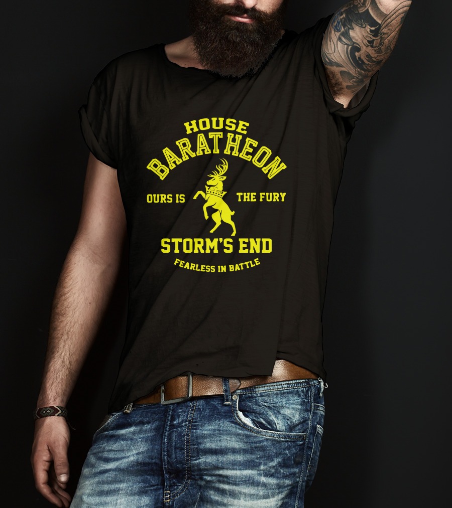 House Baratheon Ours Is The Fury Storm's End Fearless In Battle T-Shirt