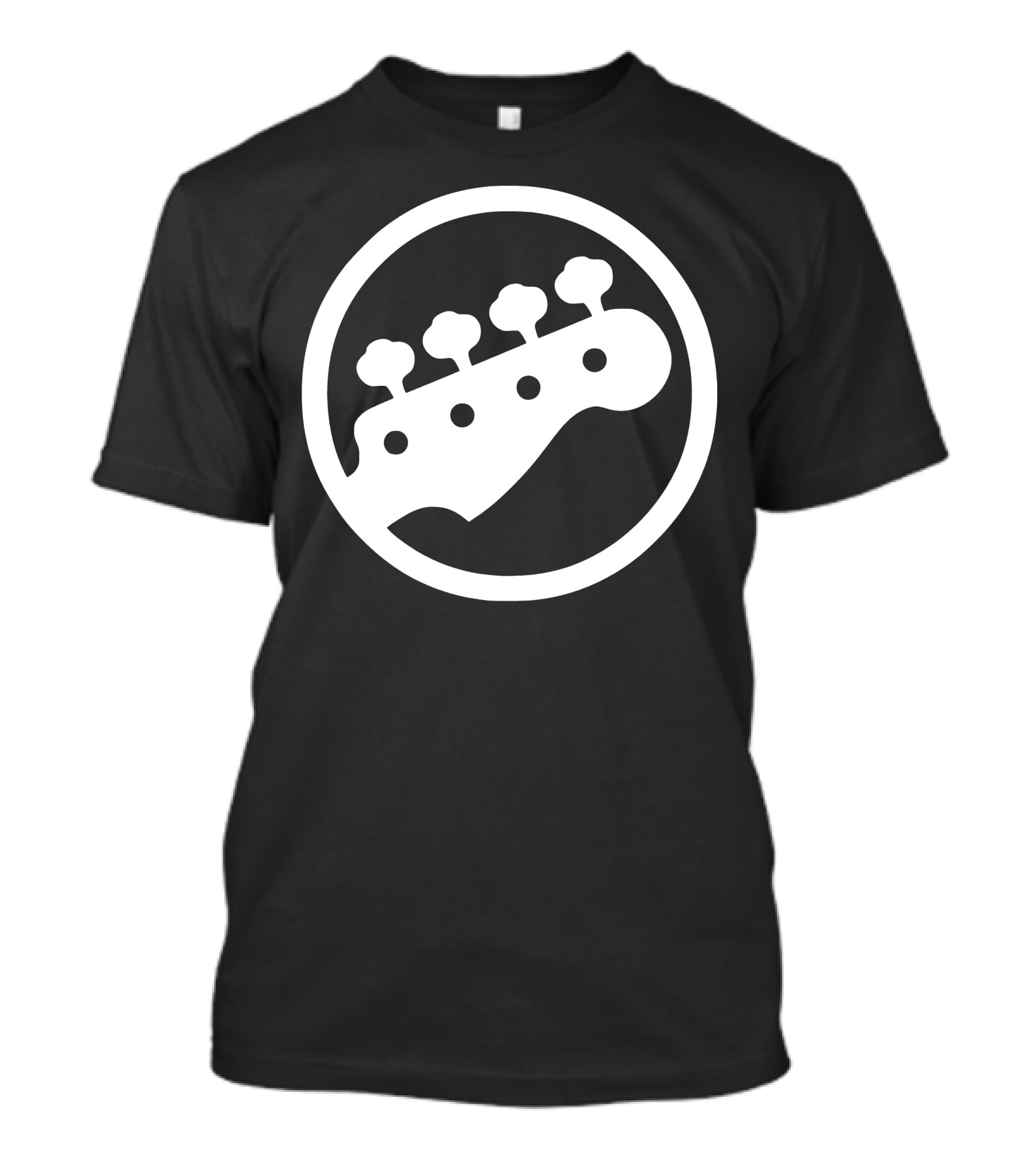 Bass Guitar Player Tuning Pegs Circle T-Shirt