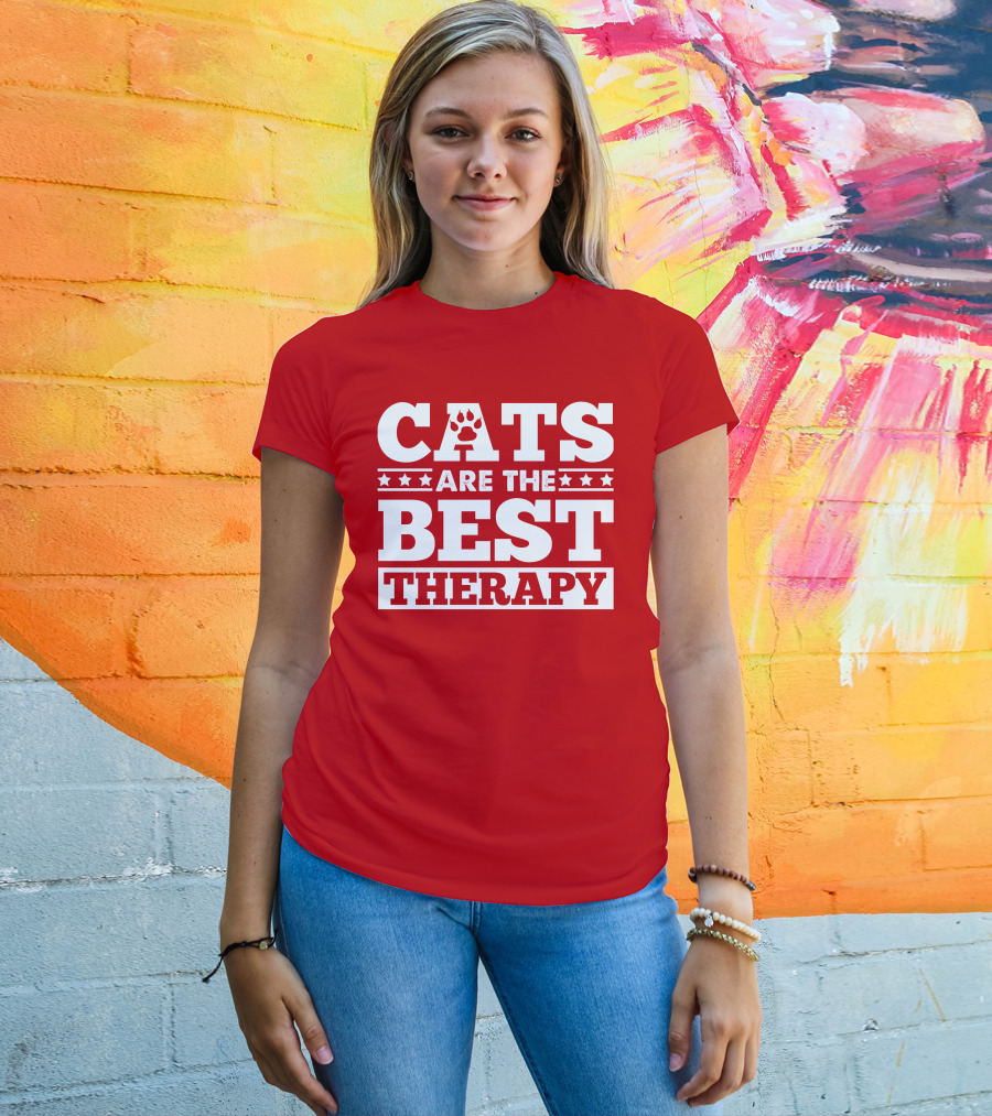 Cats Are The Best Therapy T-Shirt