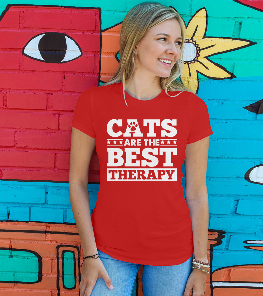 Cats Are The Best Therapy T-Shirt