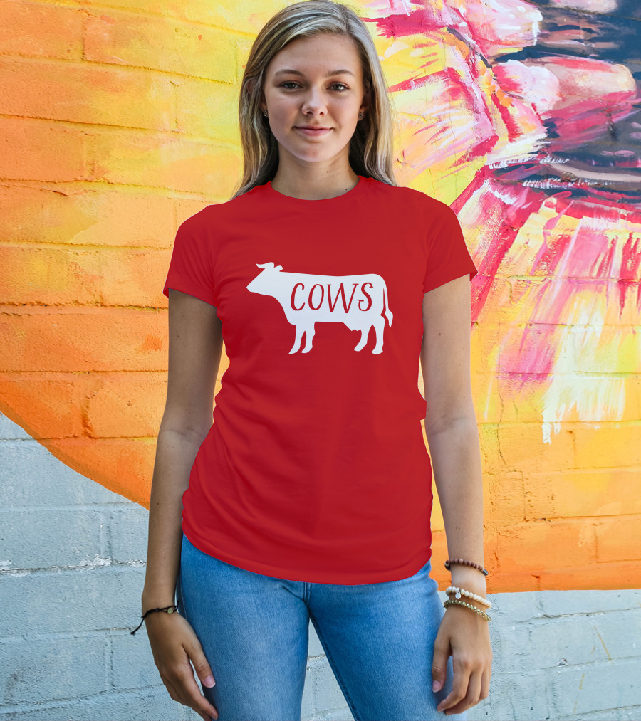 COWS White Silhouette T-Shirt