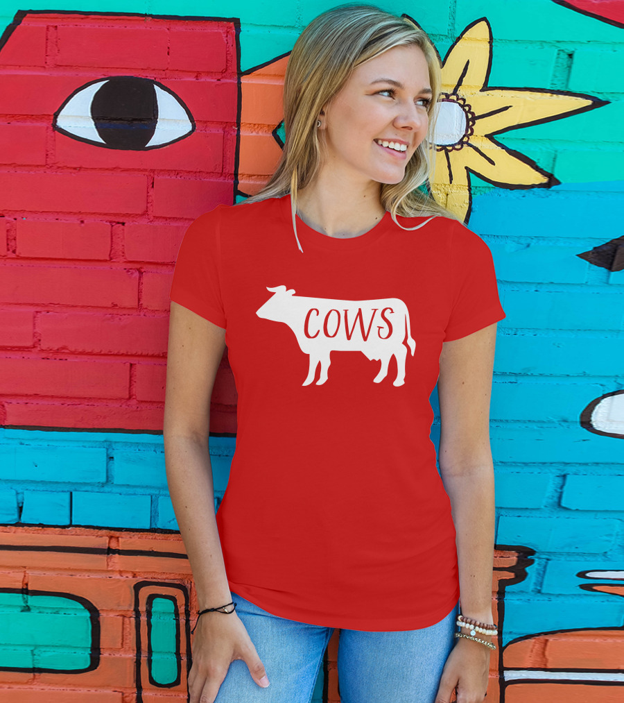 COWS White Silhouette T-Shirt
