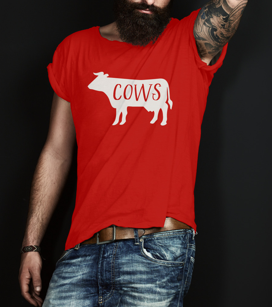 COWS White Silhouette T-Shirt