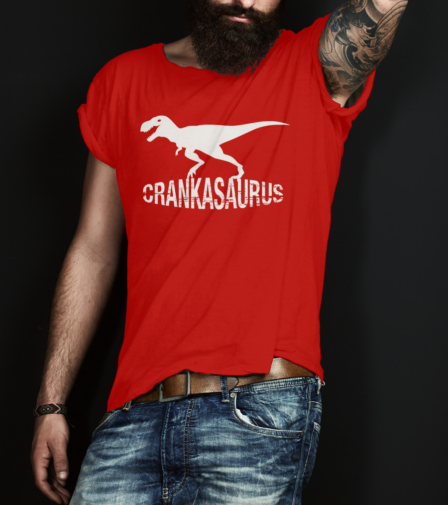 Crankasaurus Dinosaur Logo Parody T-Rex T-Shirt