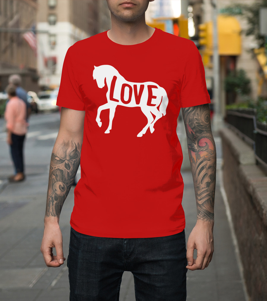 Love Horse White Silhouette T-Shirt