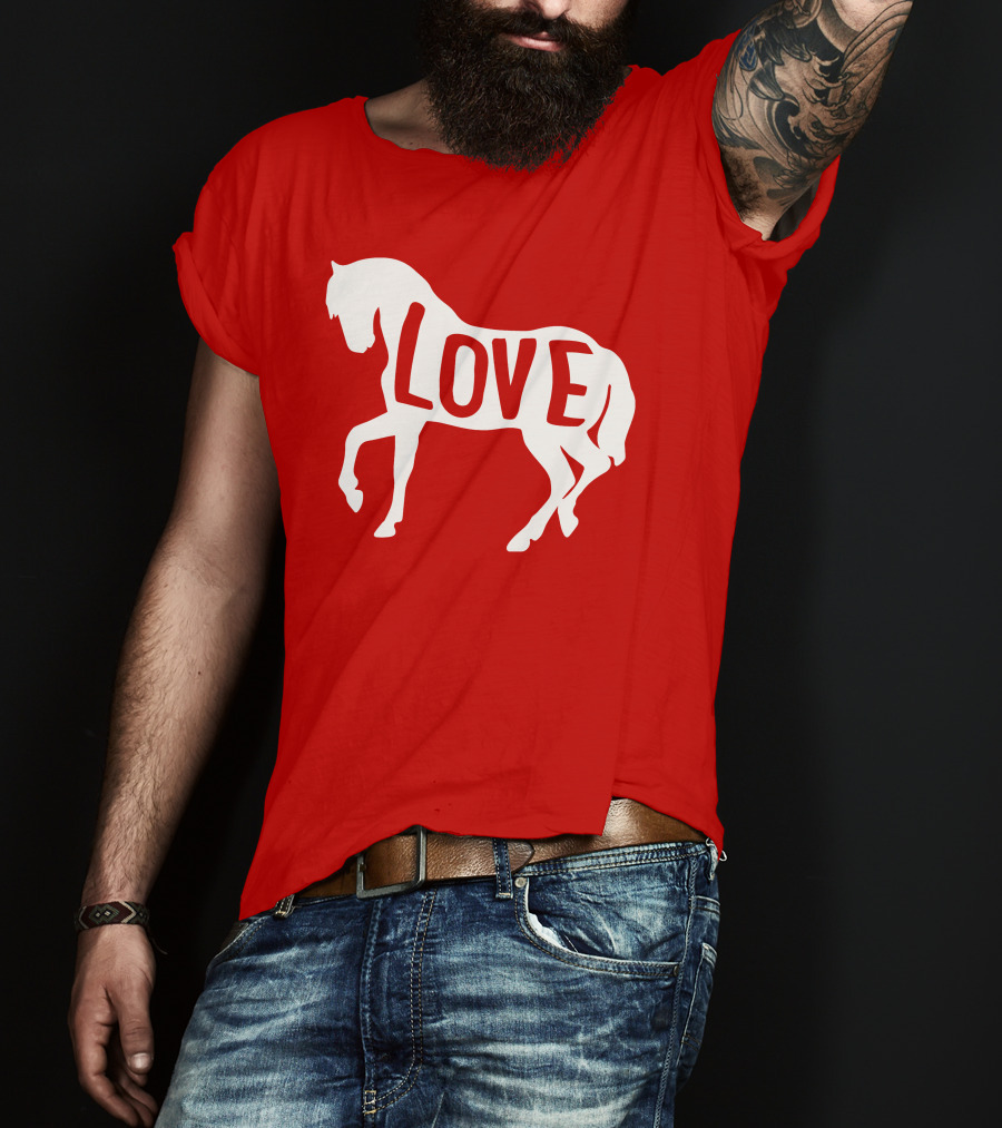 Love Horse White Silhouette T-Shirt