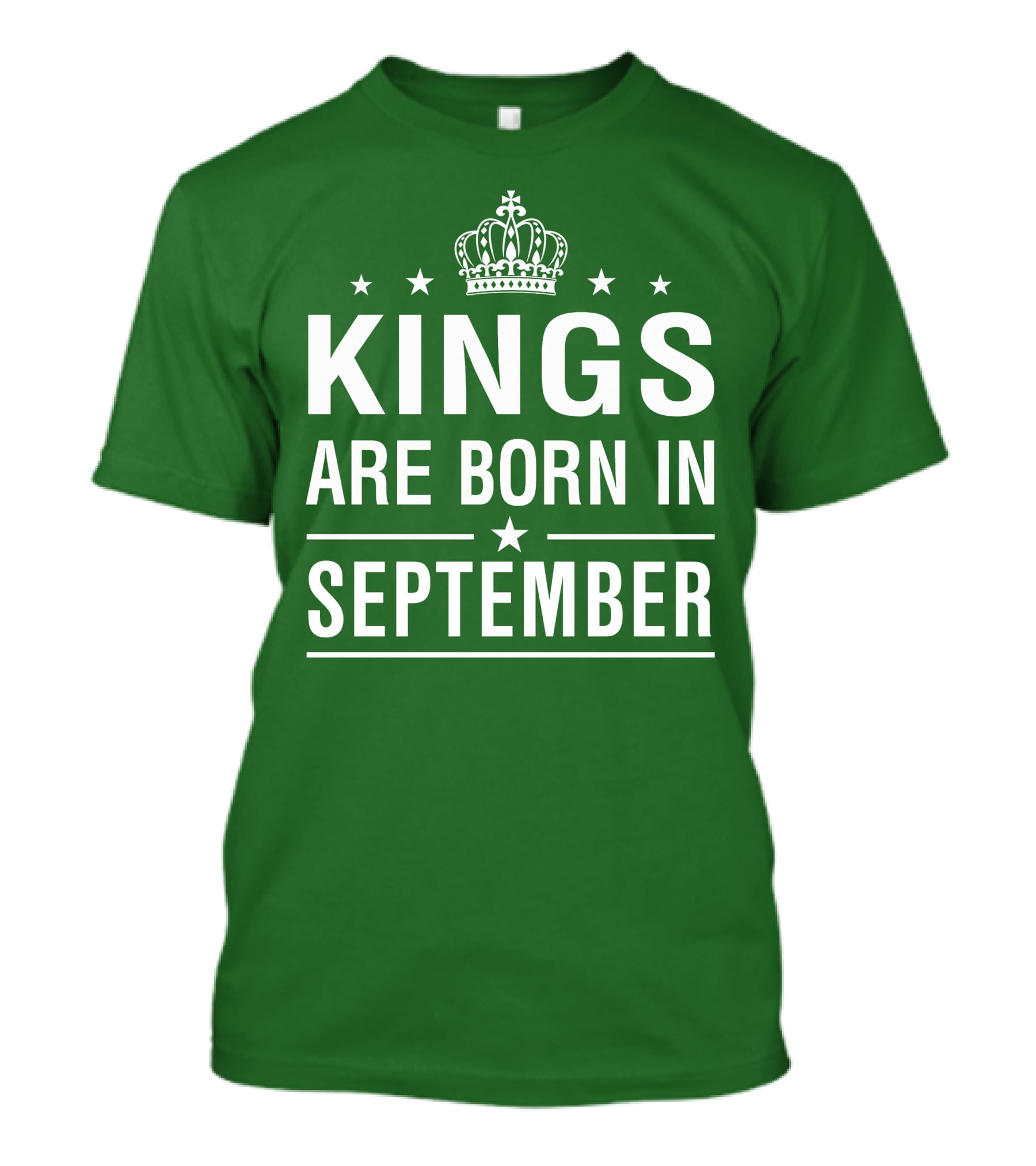 Kings Are Born In September Crown And Stars T-Shirt