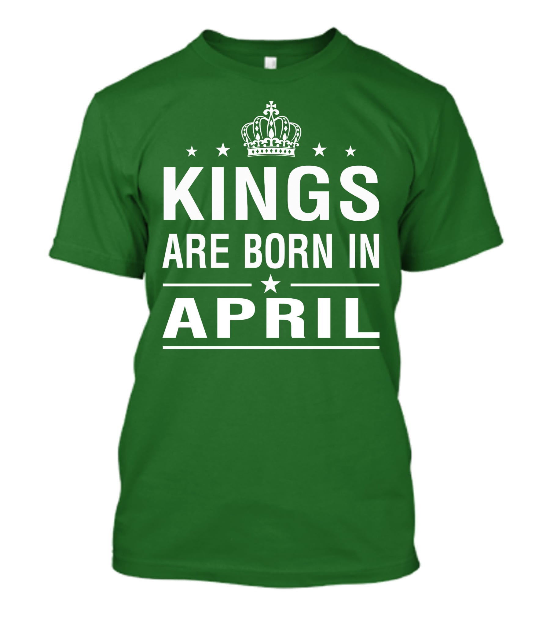 Kings Are Born In April Crown Stars T-Shirt