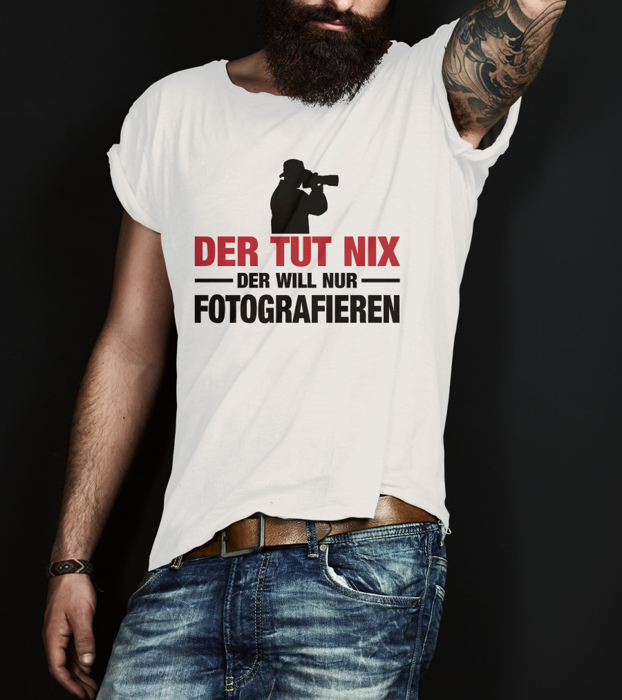 Der Tut Nix Der Will Nur Fotografieren Silhouette Camera Photography T-Shirt