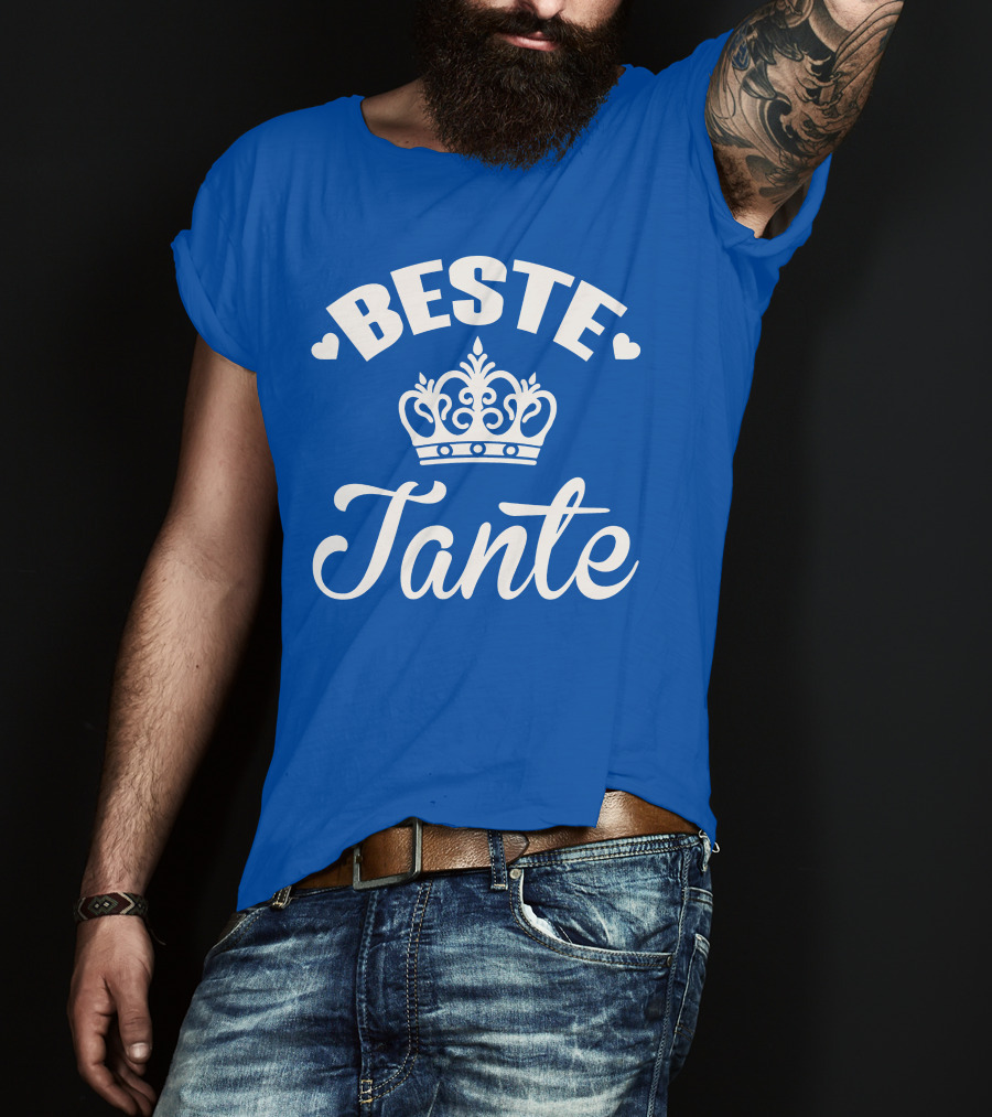 Beste Tante Krone Herz Symbole T-Shirt