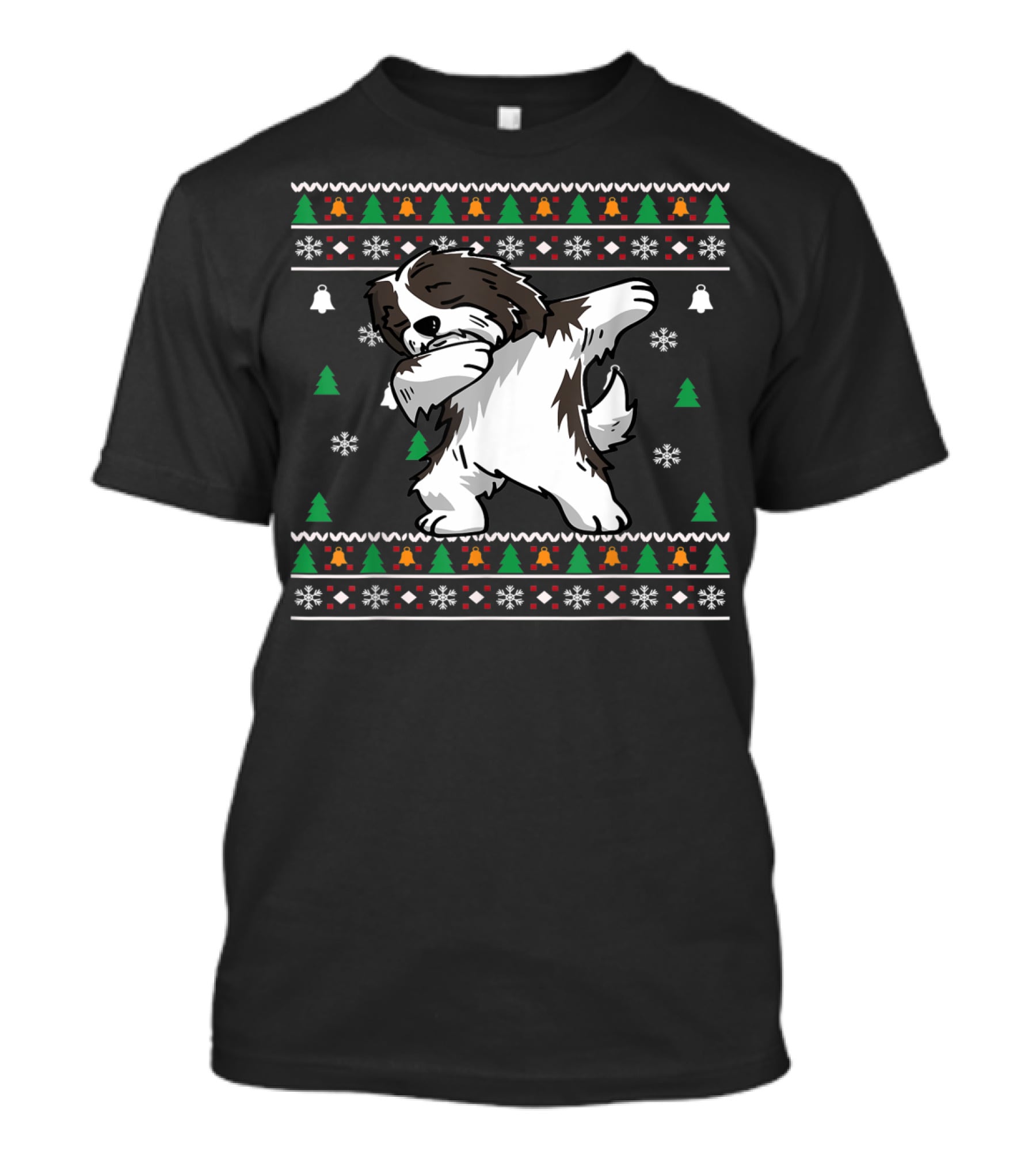 Funny Mens Havanese Christmas Dabbing Holiday T-Shirt