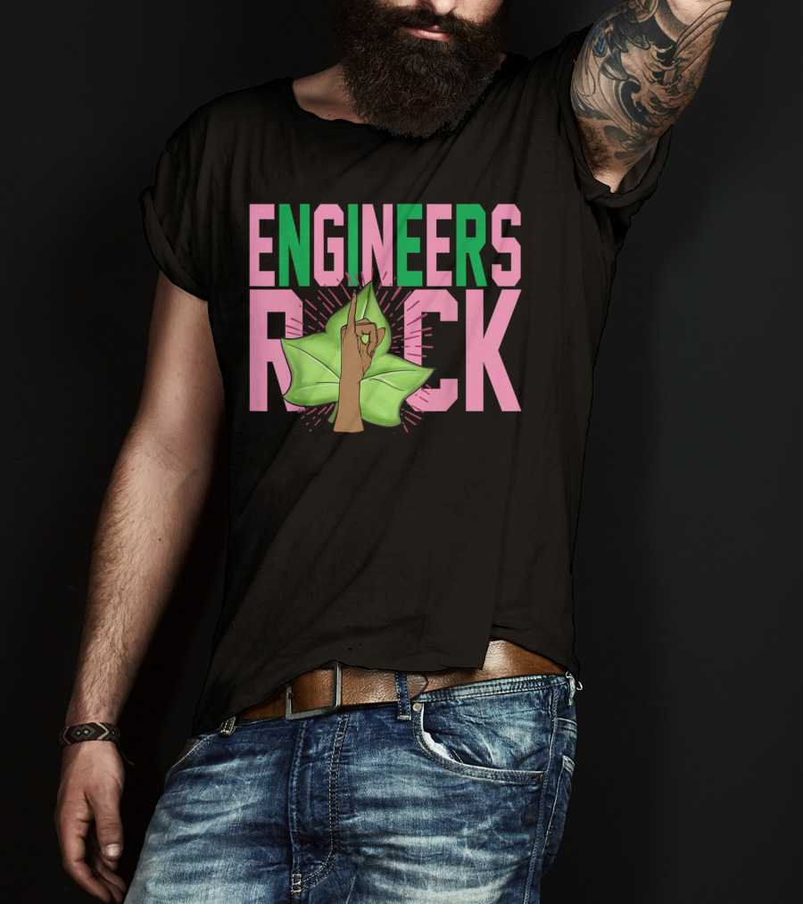 Engineers Rock 1908 Pink And Green Aka Sorority T-Shirt