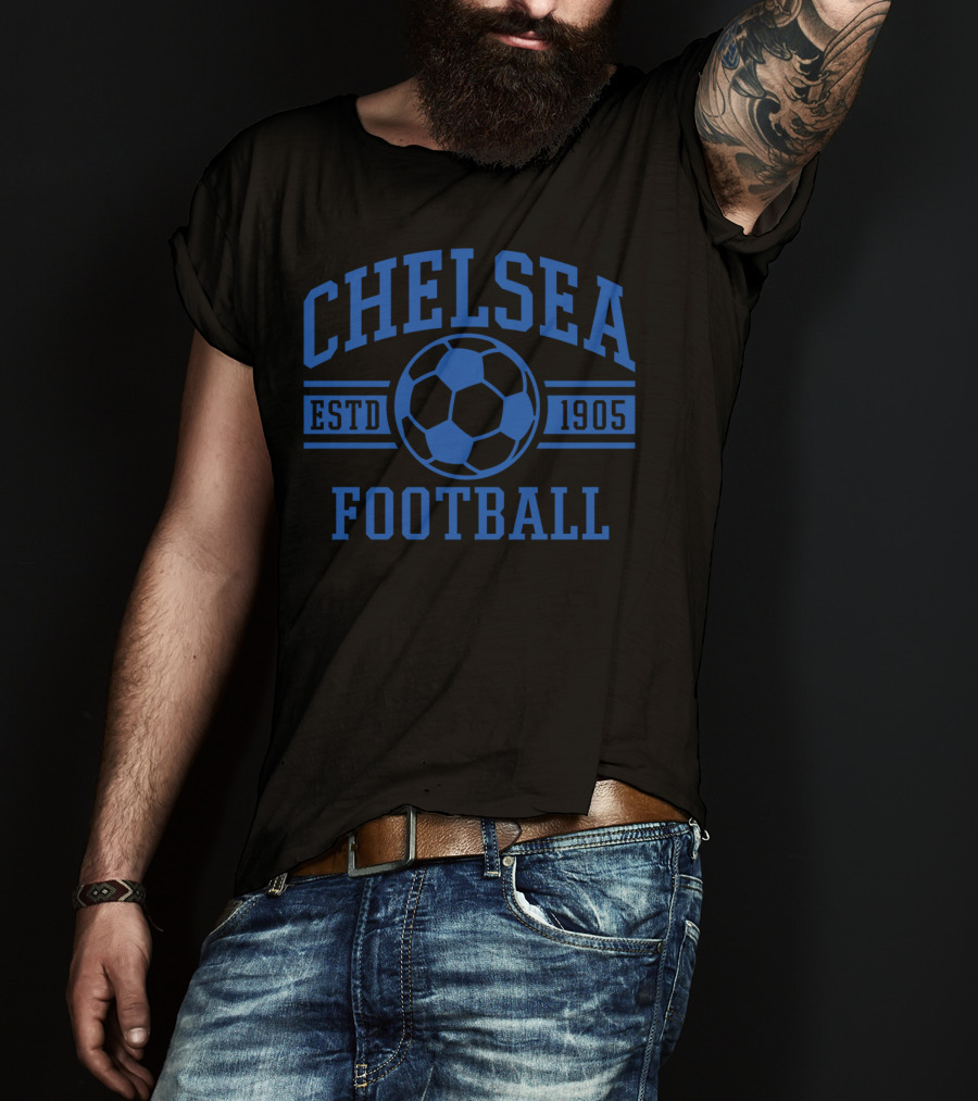 Chelsea Football Estd 1905 Blue Soccer T-Shirt