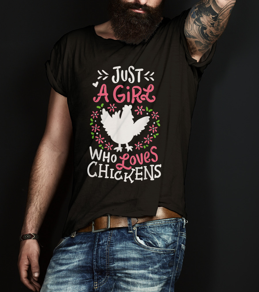 Just A Girl Who Loves Chickens Cute Dress T-Shirt