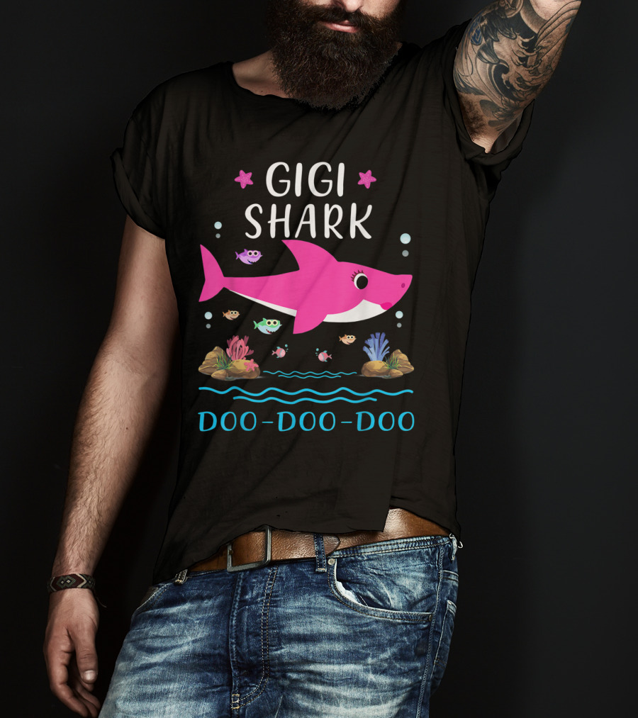 Gigi Shark Doo Doo Doo Family Matching Shark T-Shirt