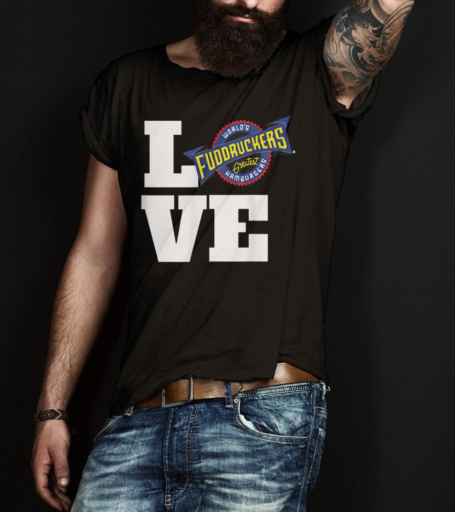 LOVE World's Greatest Hamburgers Fuddruckers T-Shirt
