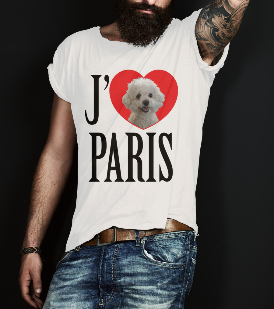 J'aime Paris Bichon Frise Heart T-Shirt