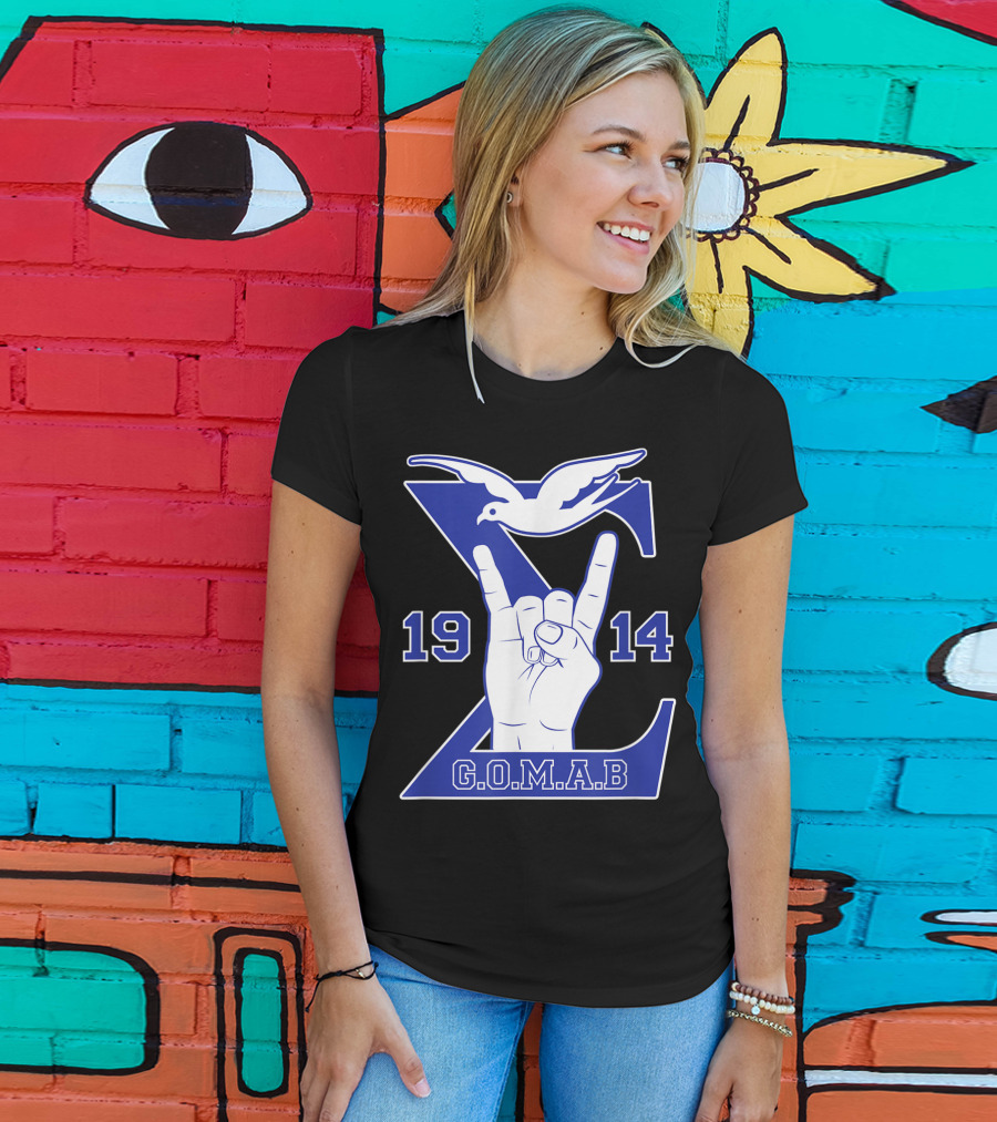1914 Sigma Dove Hand Sign G.O.M.A.B Blue T-Shirt