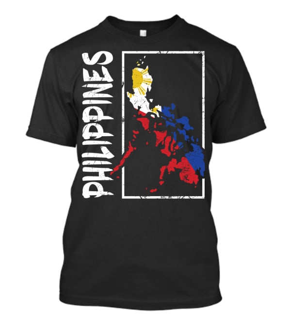 Philippines Flag Map And Filipino Pride T-Shirt