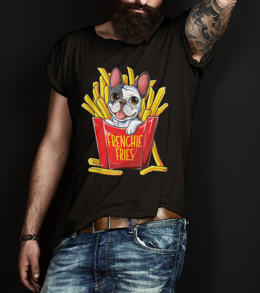 Frenchie Fries French Bulldog In Fry Box T-Shirt
