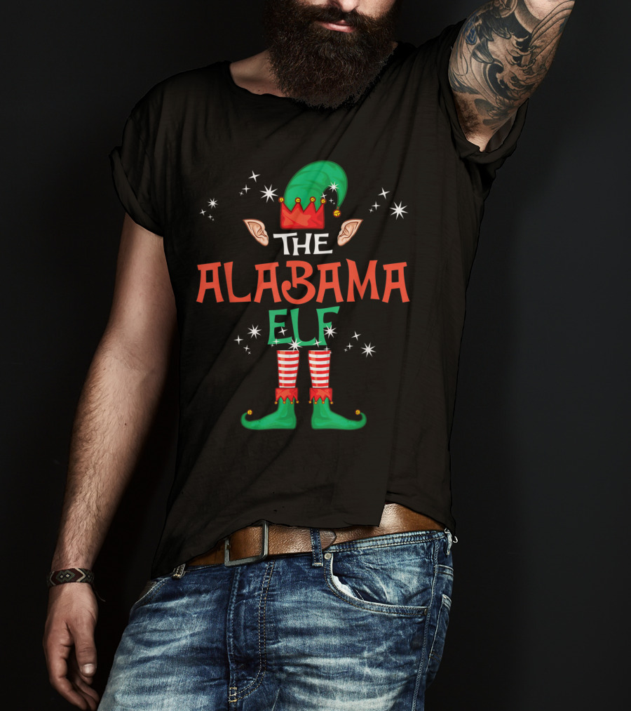 The Alabama Elf Christmas Outfit Family Group T-Shirt