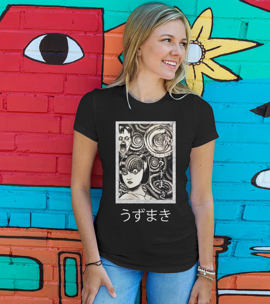 Uzumaki Japanese Horror Manga Art  Spirals T-Shirt