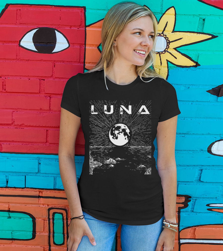 Luna Moon Astronomy Space Nerd Full Luna T-Shirt