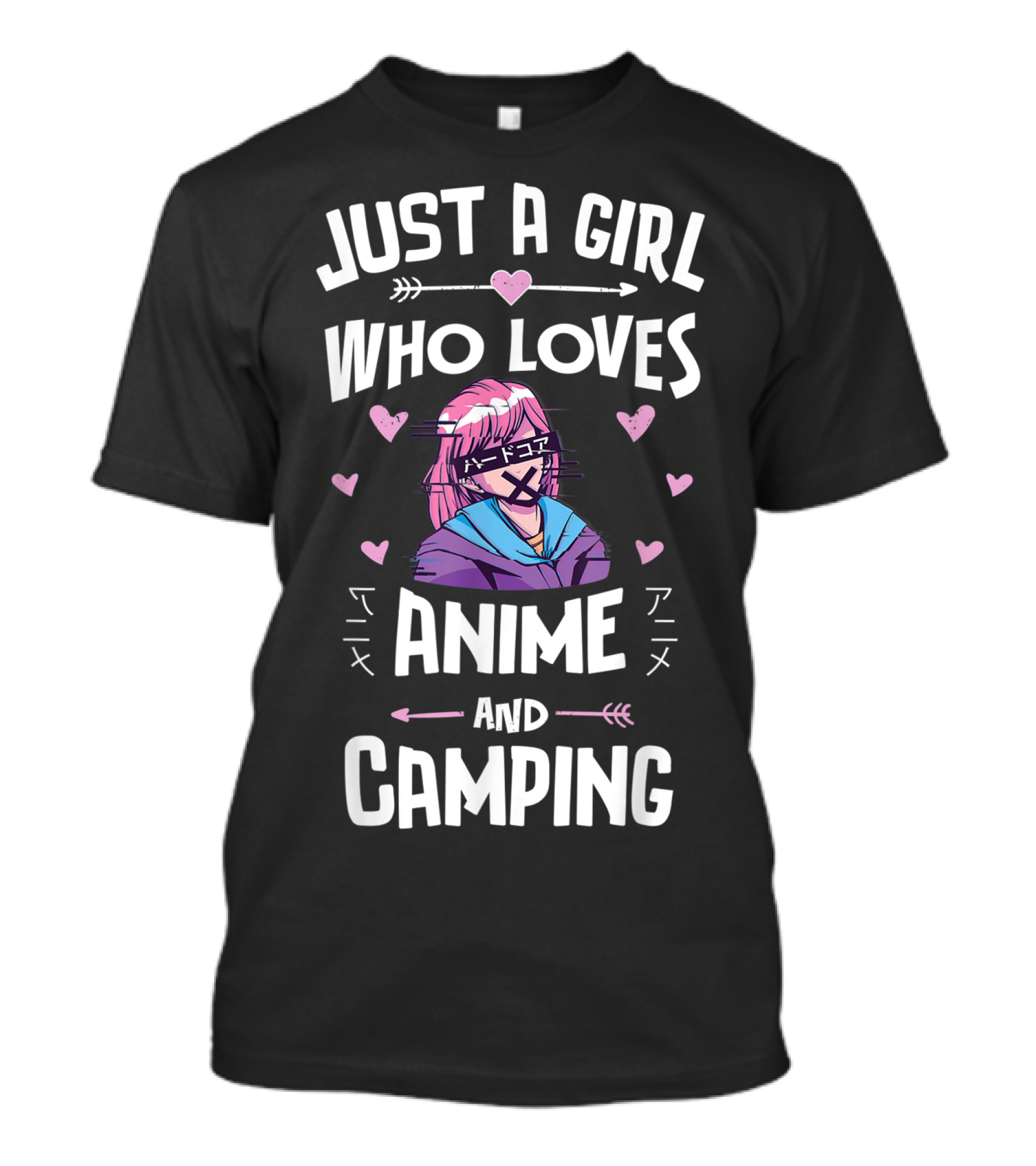 Just A Girl Who Loves Anime And Camping T-Shirt