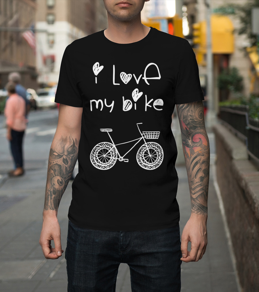 I Love My Bike Vintage Bicycle Biking T-Shirt