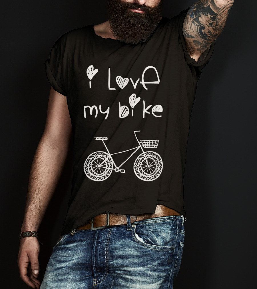 I Love My Bike Vintage Bicycle Biking T-Shirt