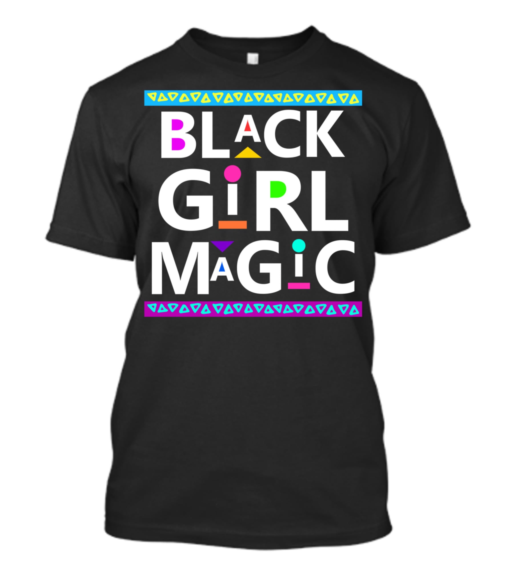 Black Girl Magic Dashiki Style With Colorful Accents T-Shirt