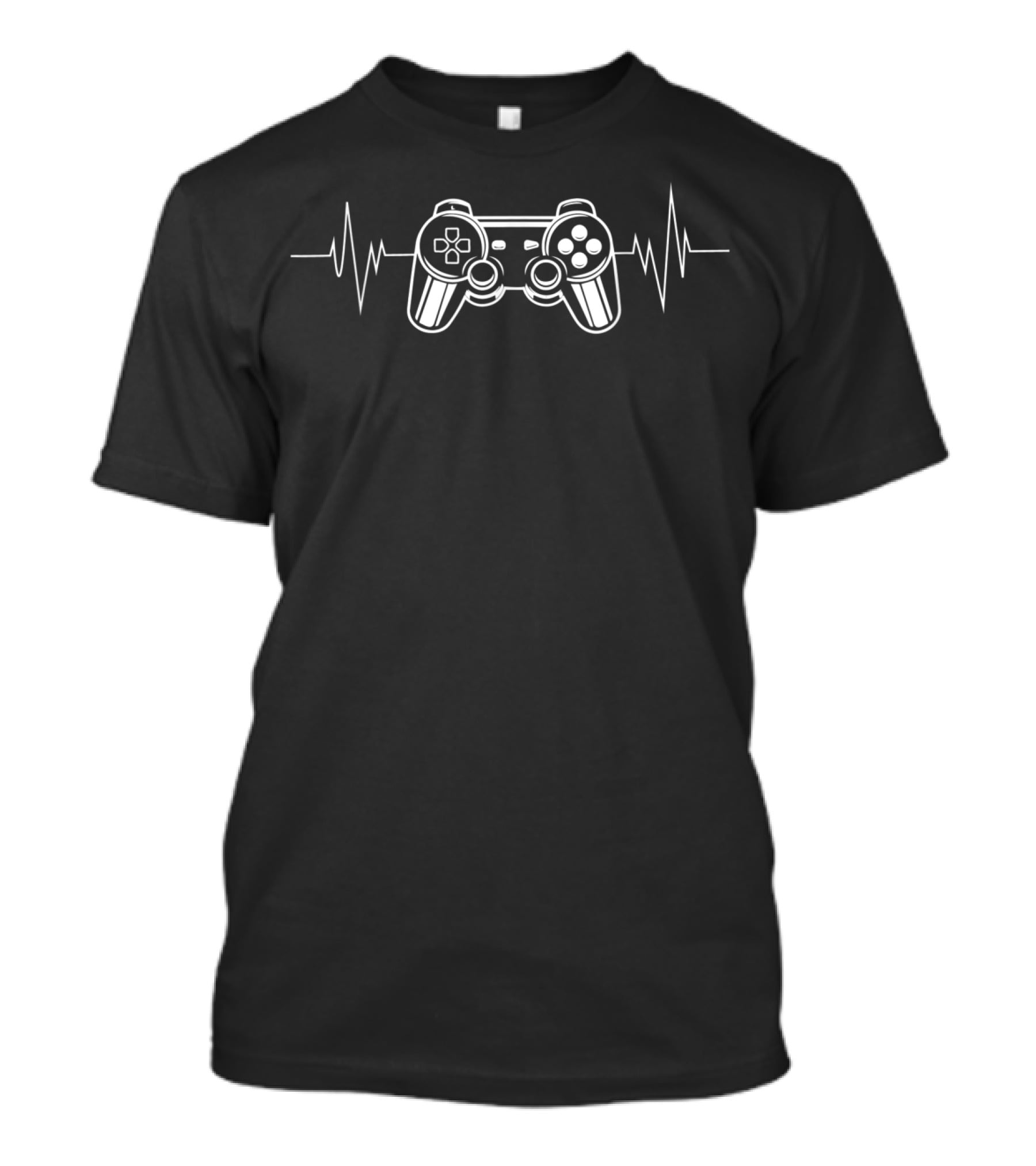 Gamer Heartbeat Video Game Controller Pulse Gaming T-Shirt