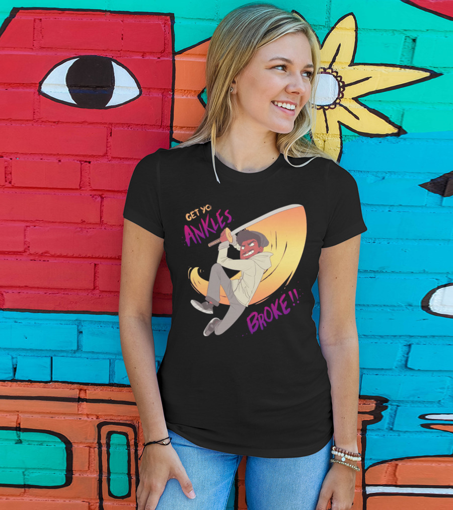 Get Yo Ankles Broke Animated Sword Action Scene T-Shirt