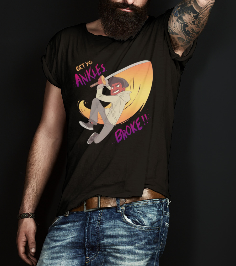 Get Yo Ankles Broke Animated Sword Action Scene T-Shirt