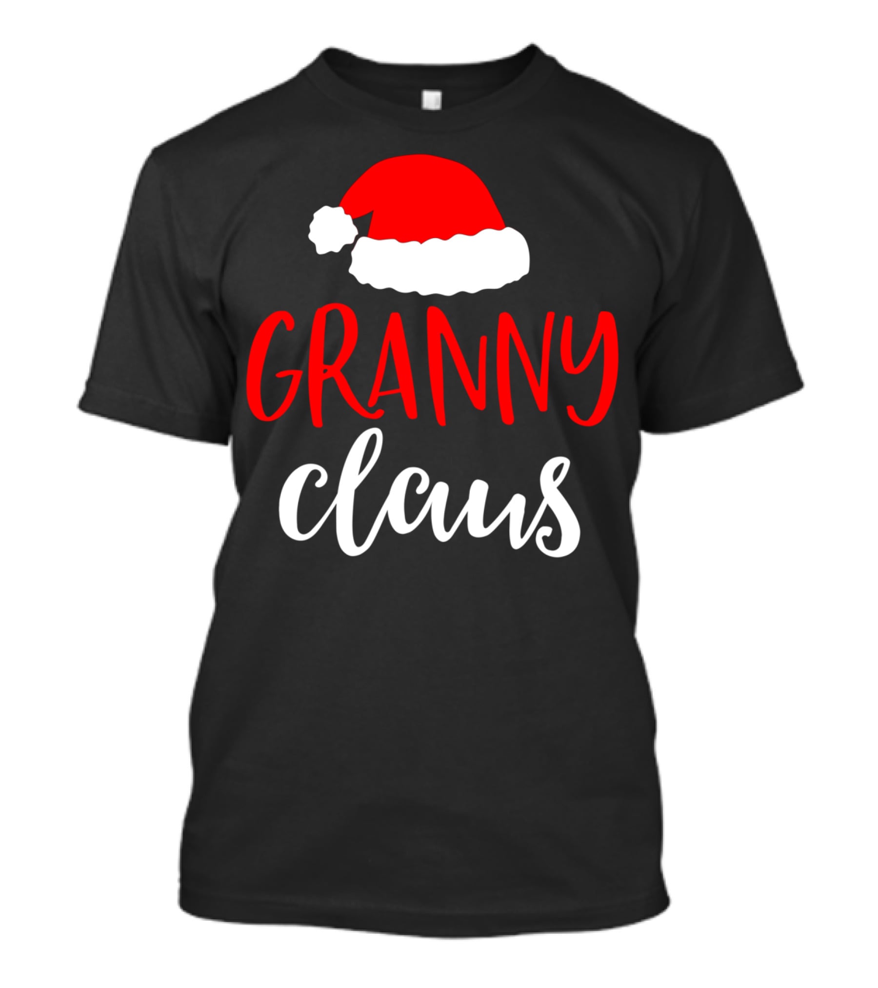 Granny Claus Christmas Santa Hat T-Shirt