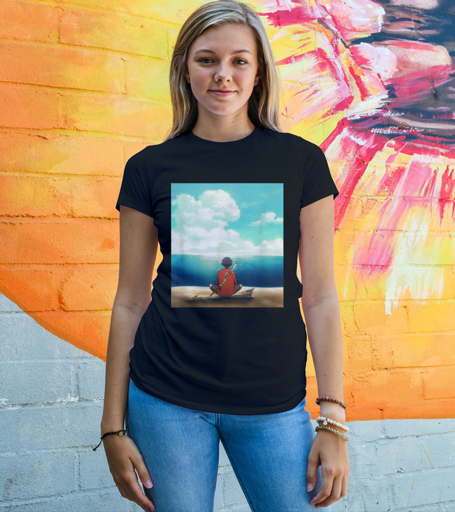 Samurai Champloo Reflective Ocean Scene T-Shirt