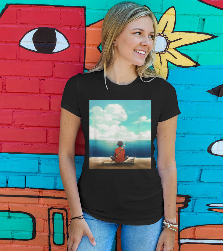 Samurai Champloo Reflective Ocean Scene T-Shirt