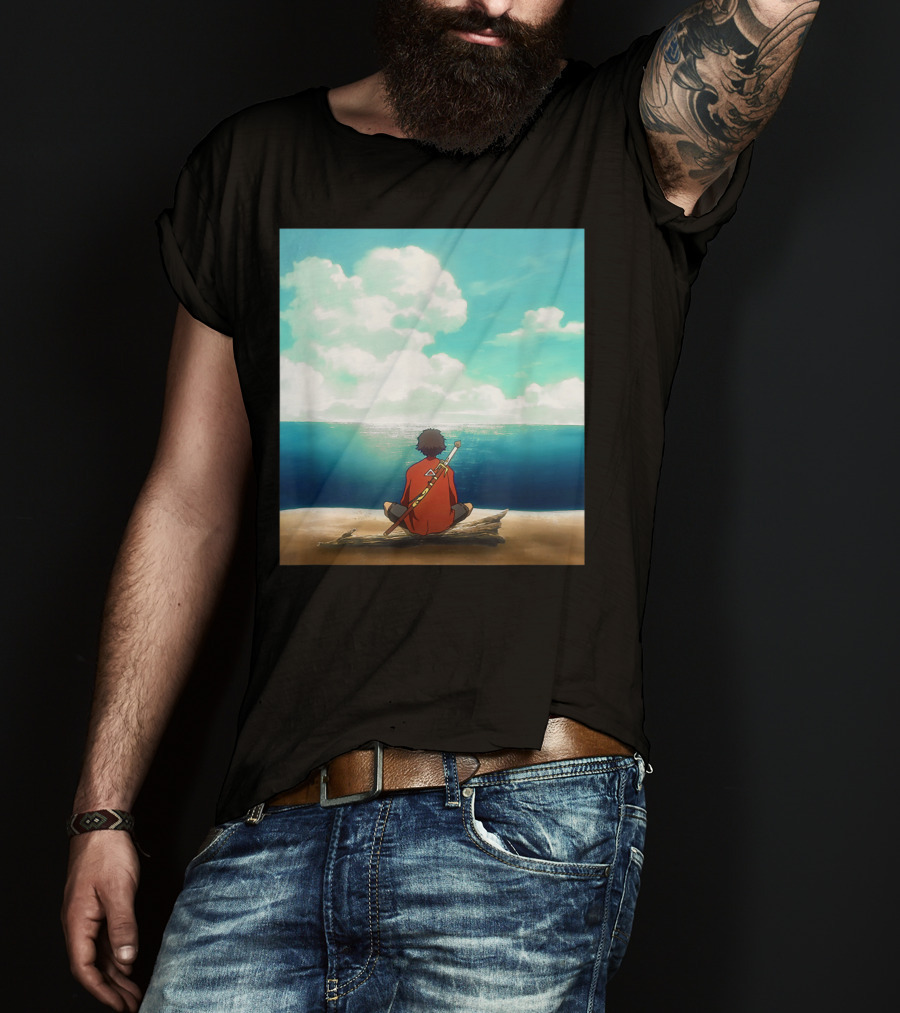 Samurai Champloo Reflective Ocean Scene T-Shirt