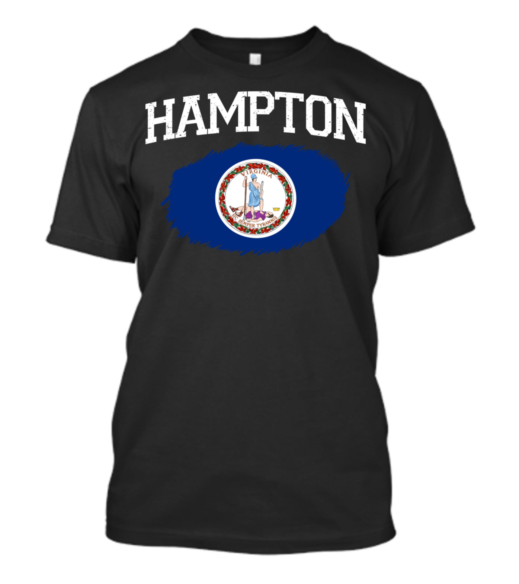 Hampton Virginia State Flag Vintage USA Sports T-Shirt