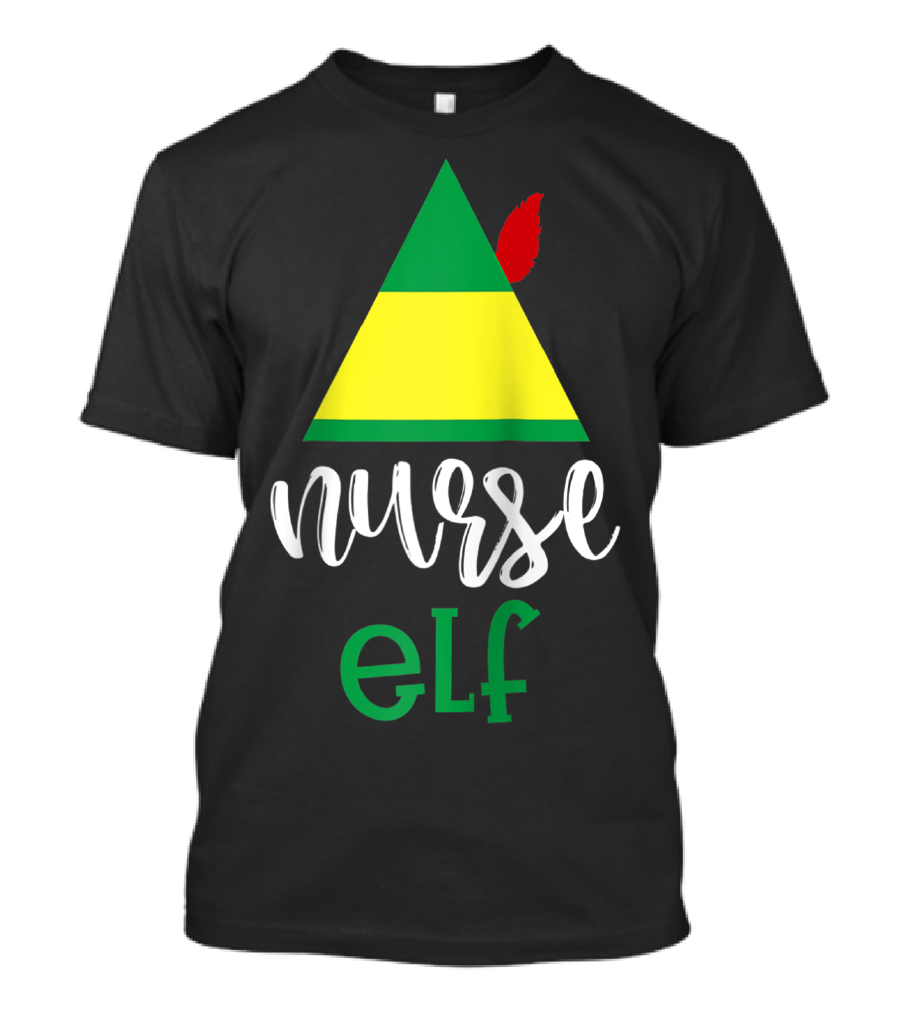 Nurse Elf Funny Christmas Medical Rn Lpn Holiday Humor T-Shirt