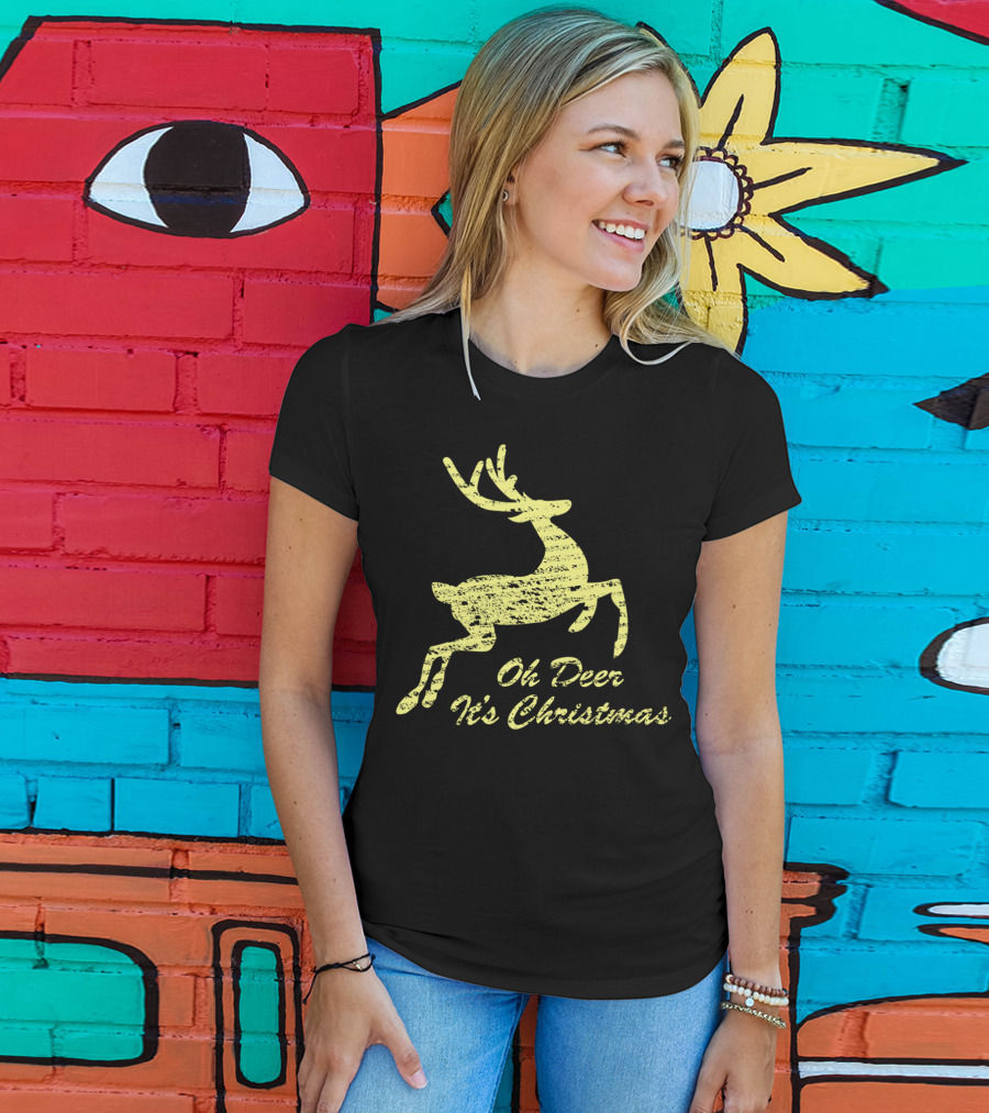 Oh Deer It's Christmas Holiday Reindeer T-Shirt