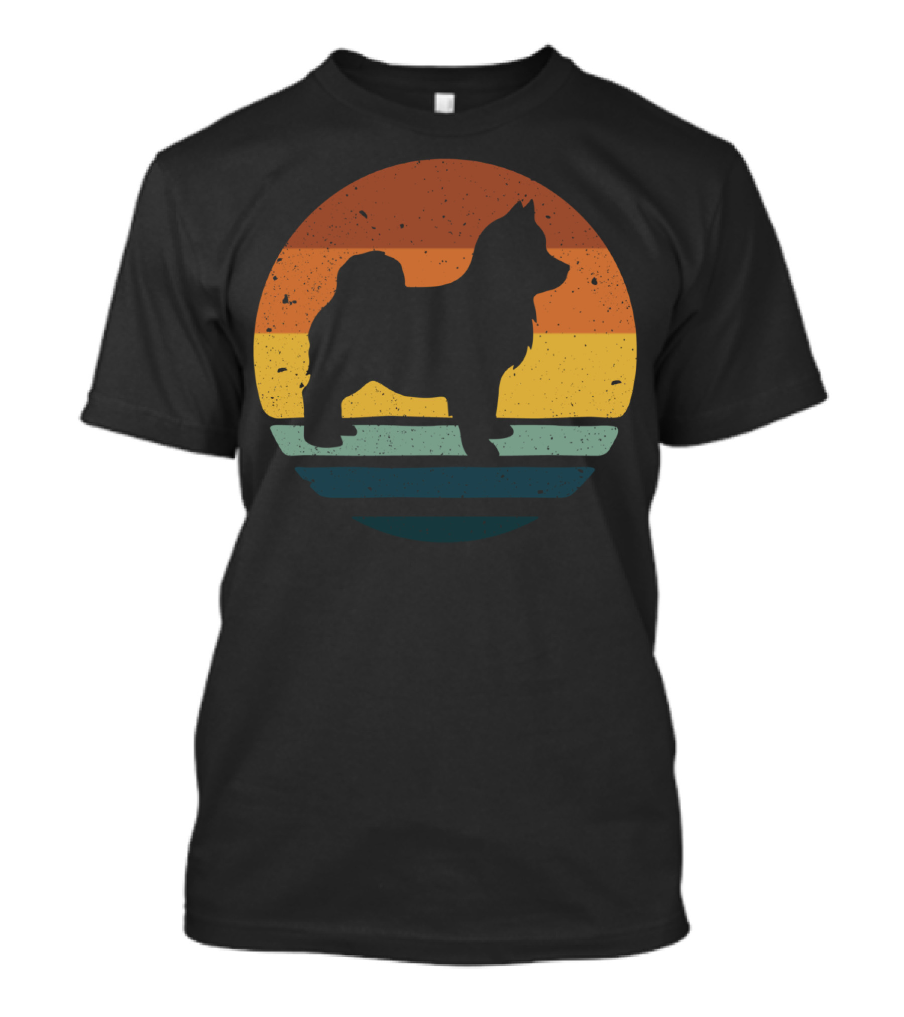 Pomsky Vintage Dog Sunset T-Shirt
