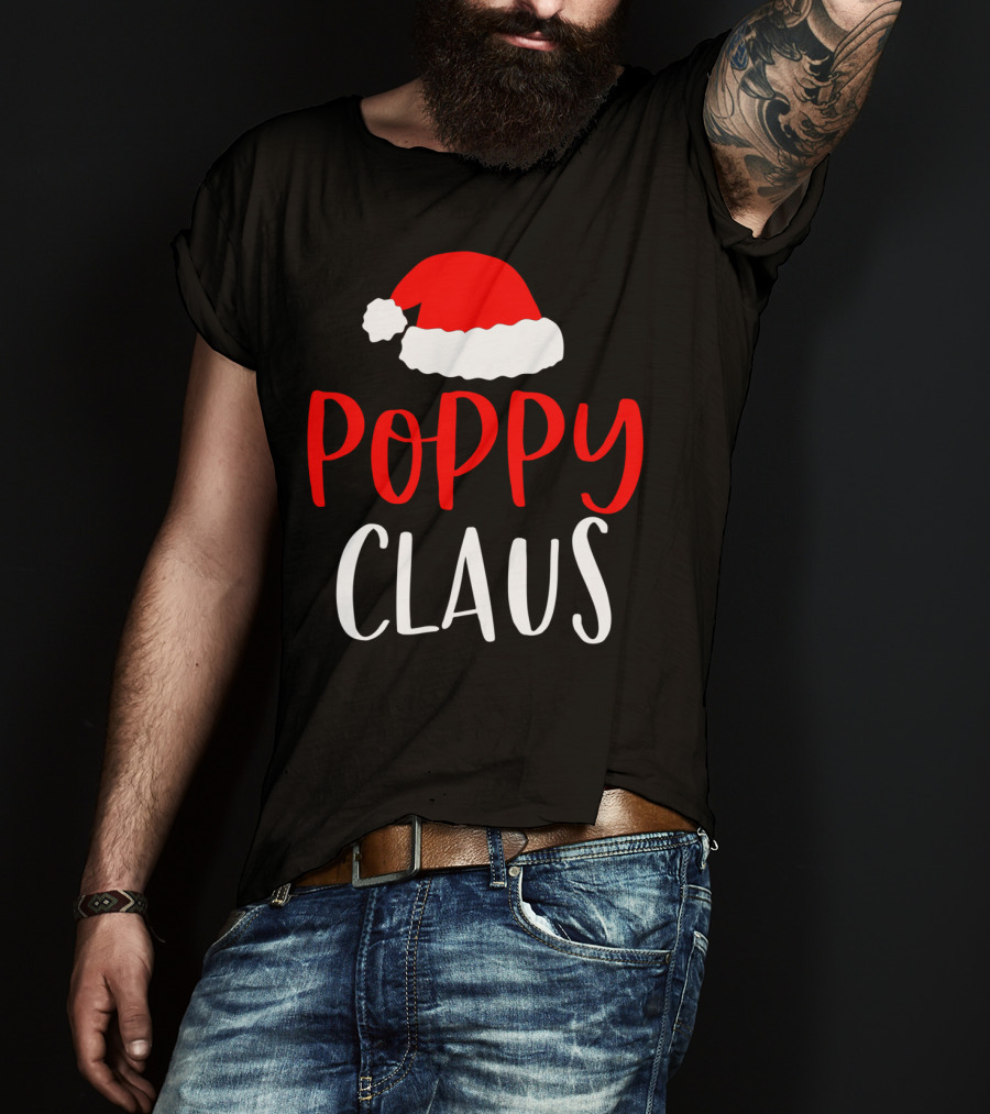 Poppy Claus Funny Christmas Santa Hat T-Shirt