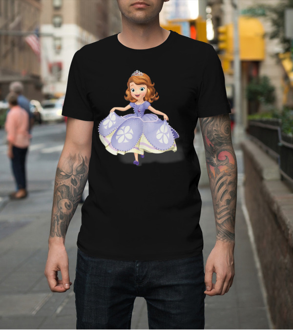 Shirt: Disney Princess Sofia Enchanted Purple Gown Twirl T-Shirt Disney Princess Sofia Enchanted Purple Gown Twirl T-Shirt