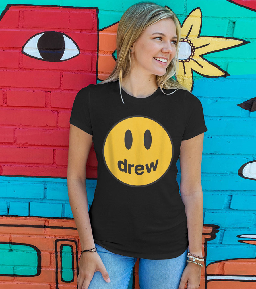 Drew Yellow Smiley Face Icon T-Shirt