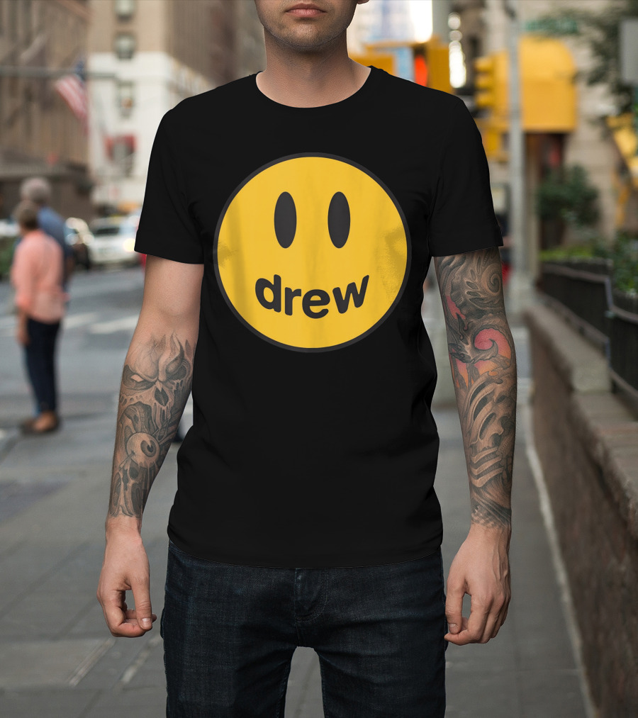 Drew Yellow Smiley Face Icon T-Shirt