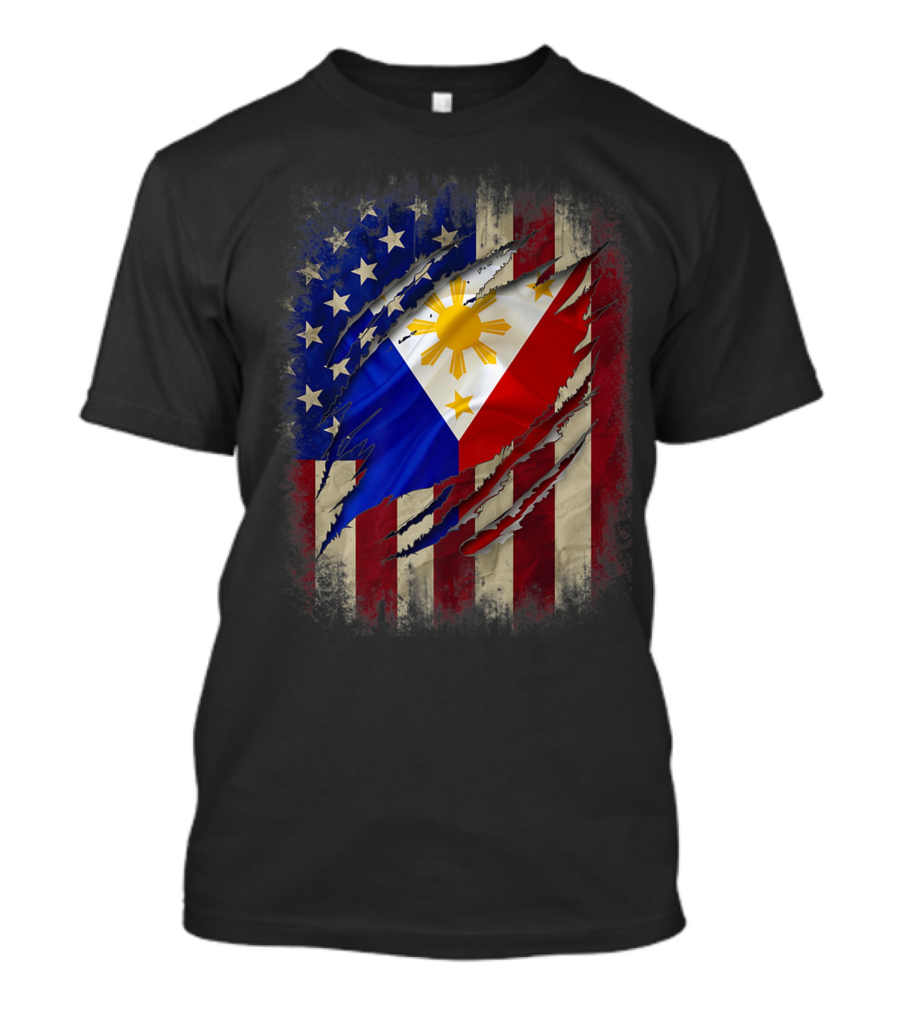 Filipino American Flag With Filipino Blood Inside T-Shirt