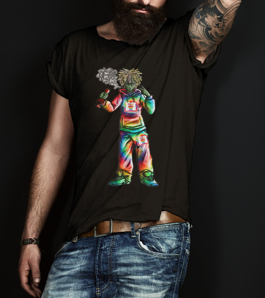 Flavor Farms Clothing Thsi Tie Dye Alien Graffiti T-Shirt