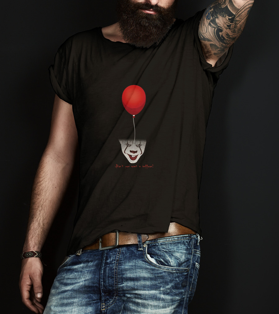 Pennywise Red Balloon Horror Don’t You Want A Balloon T-Shirt