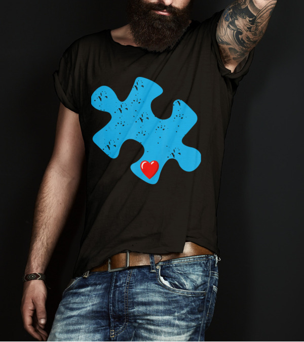 Cute Colorful Autism Love Puzzle Piece T-Shirt